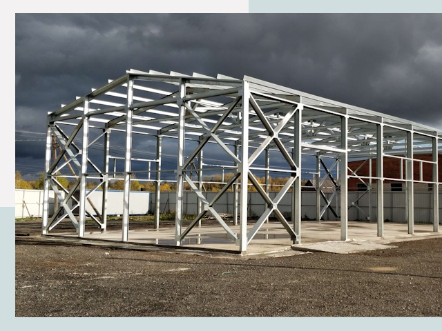 Двускатные ангары в Тихвин от 656 руб. за квадрат